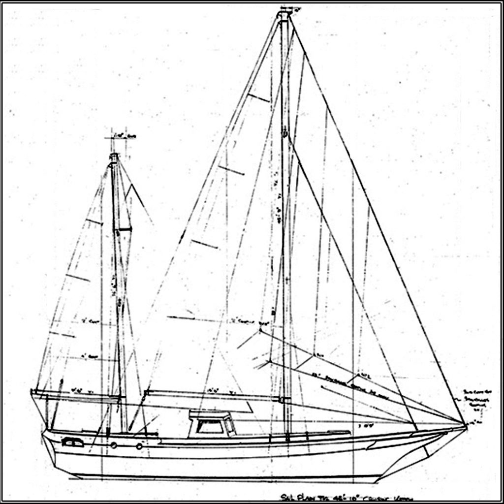 Nuestro velero: Meridian Splendour alzado lateral